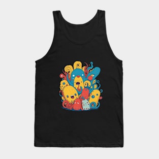 funny octopus cartoon Tank Top